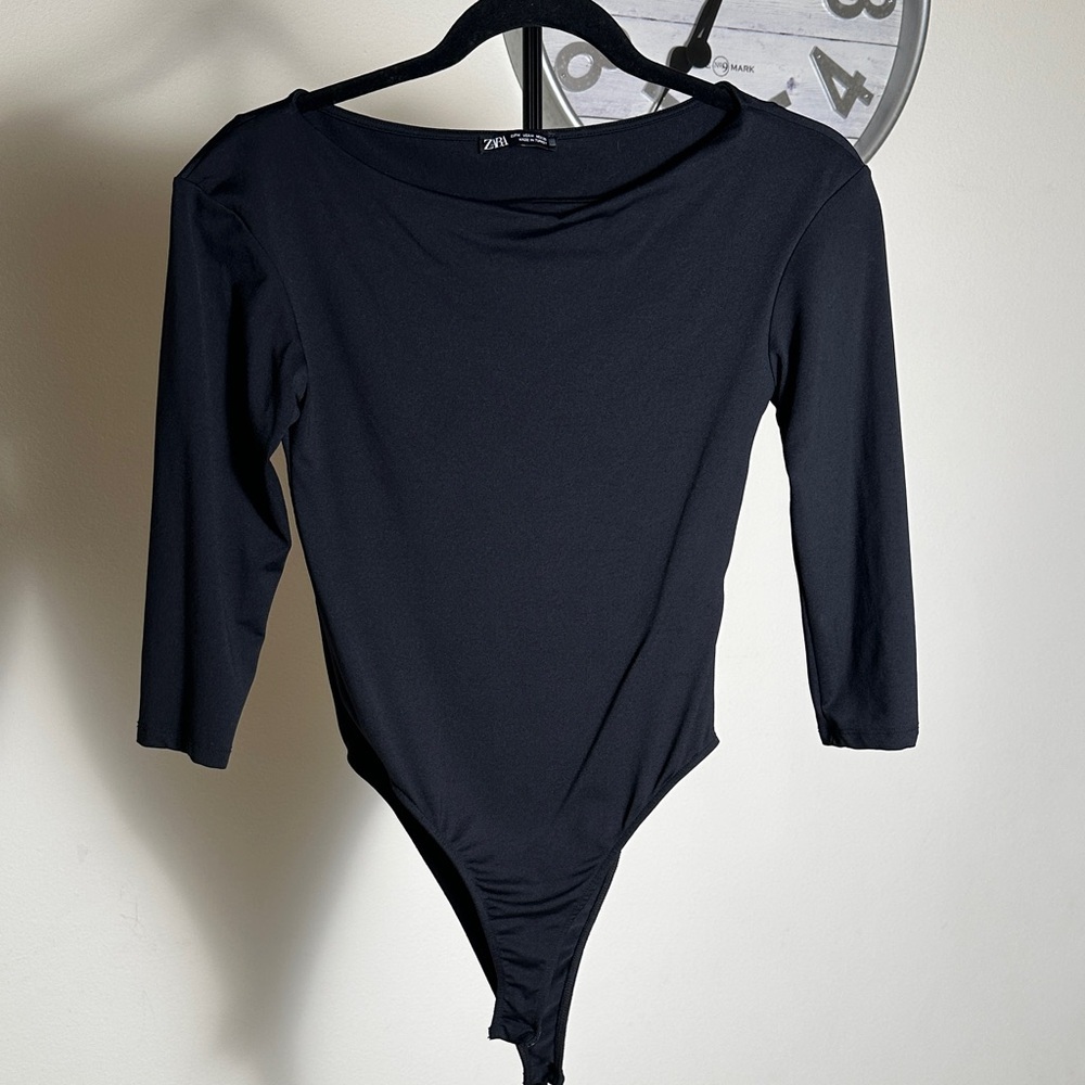 Zara Elegant Black Bodysuit - Picture 1 of 4